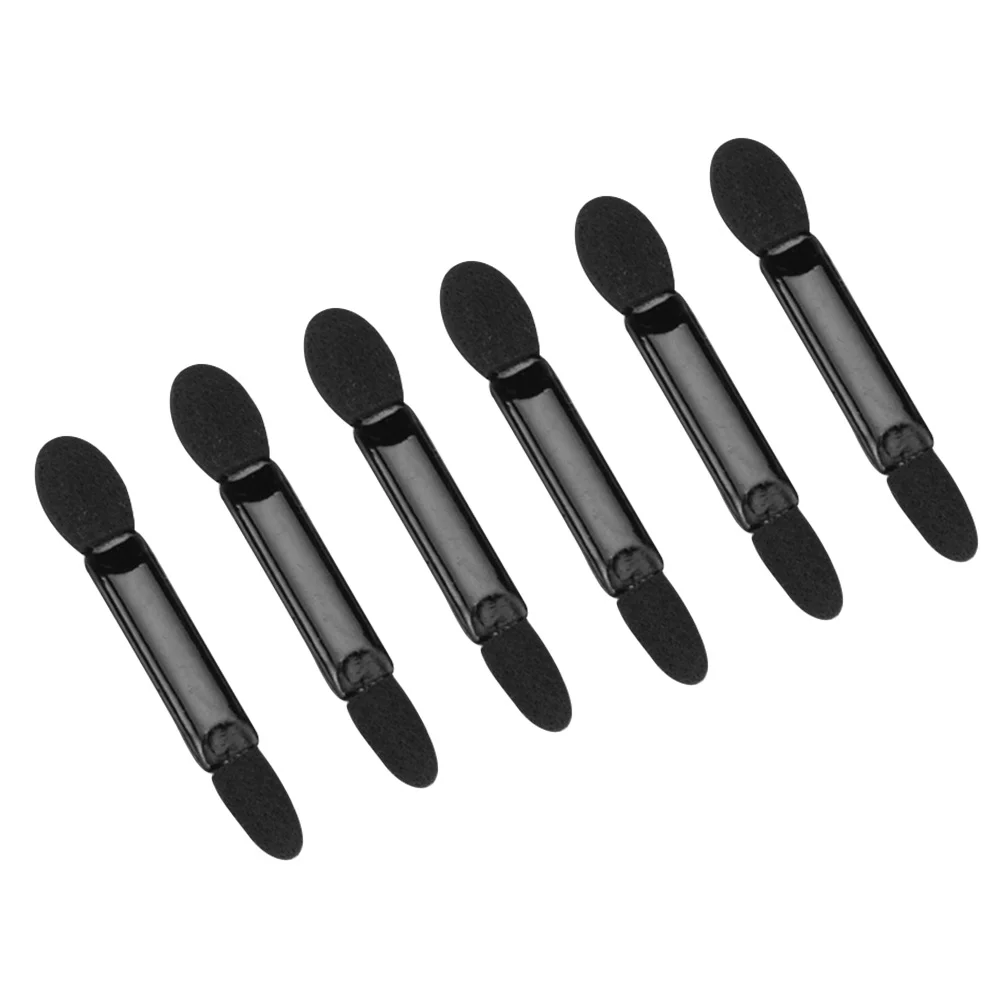 Pinceau applicateur noir à double embout pour fard à barrage, accessoire de maquillage, 100 pièces