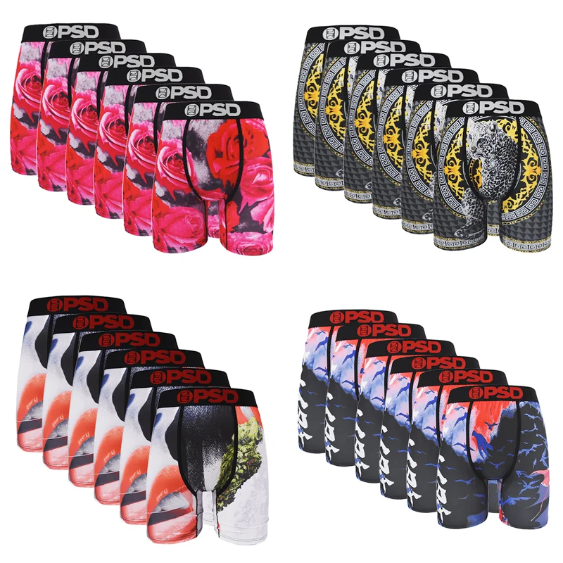 

6pcs Men's Boxer Briefs Polyester Fashion S-XXL - Moisture-Wicking, Lightweight, Elastic. Perfect for Daily/Active Life