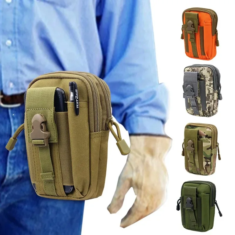 Riñonera táctica MOLLE camuflaje – Nylon impermeable porta móvil - imagen 2