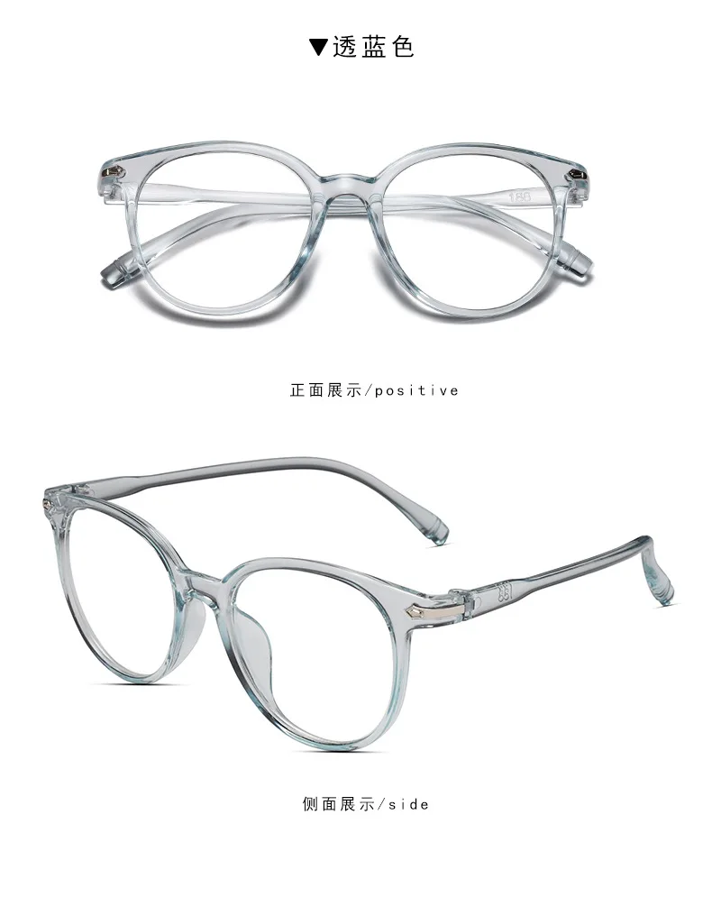 Anti-Blaulicht-Computerbrillengestell für Frauen und Männer, Runde Blaulichtfilter-Brille, Optische Brillenfassung, Neuheit – Detail 4