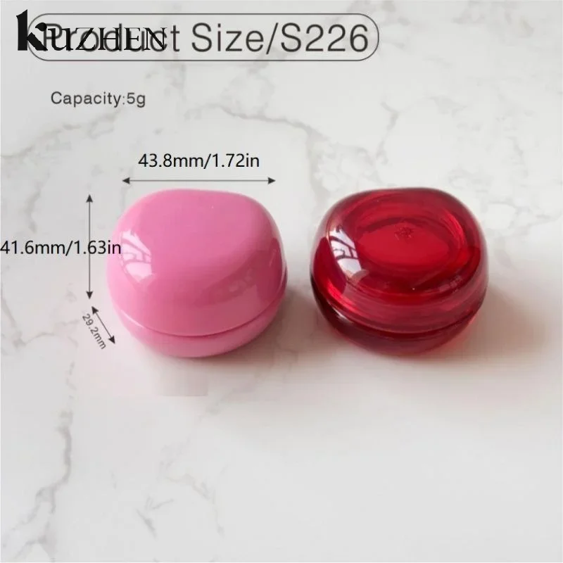 5g Empty Plastic Lip Scrub Jars With Cover Balm Mask Skin Care Container Cute Blush Jar Cosmetic Jars