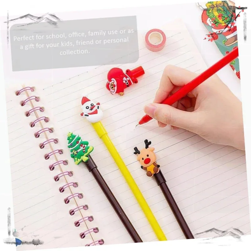 24 Pcs Christmas Cartoon Gel Pens Stationery Pen Office Accessories