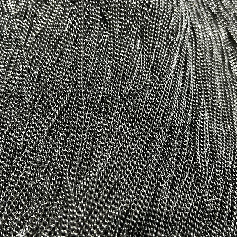 

Wholesale Pure Titanium Twisted Chains 1.8mm/2.2mm/2.8mm/3.5mm/4.2mm Curb Box Braided Bead Chains for DIY Bracelet Neckalce