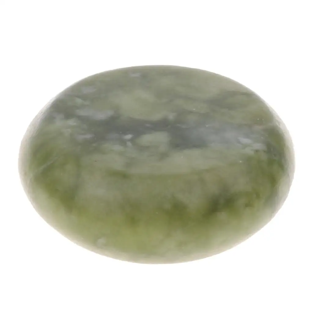Body Massage Stone Natural Olivine Jade Fatigue Relief Warm Stone Muscle Relaxing Accessories for Anti-cellulite Massage Device