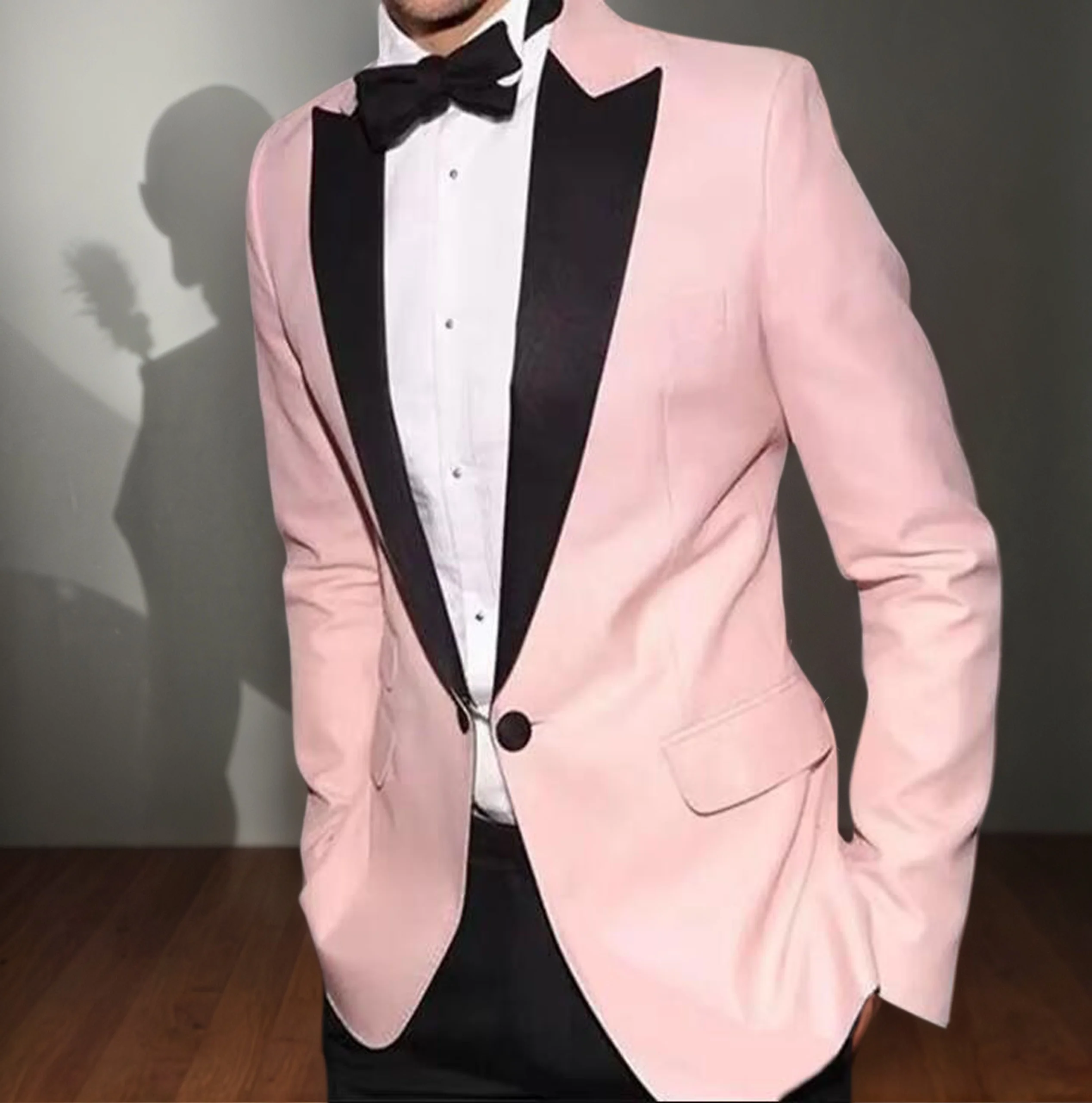 

Costume Homme Pink Men Suit Groom Tuxedo Wedding Suits for Men Best Man Blazer Groomsmen Slim Fit Mariage 2 Piece (Jacket+Pants)