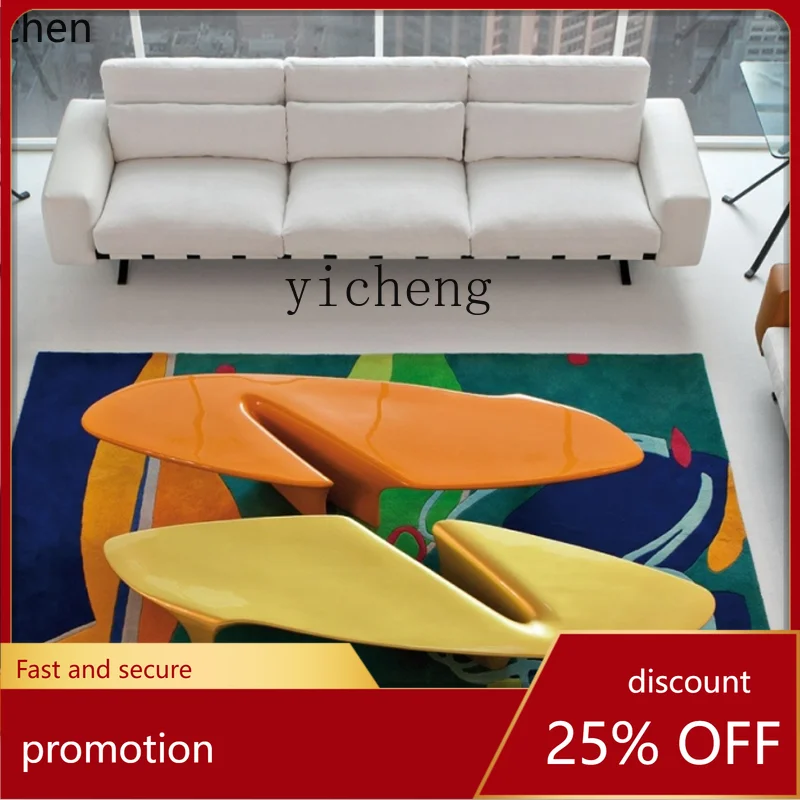 

YFY Color Art FRP Shaped Coffee Table Side Table Coffee Table Transparent Resin