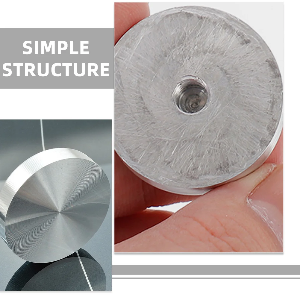 4 個のラウンドアルミニウム合金ディスク厚い金属サークルディスクアダプターガラステーブルトップエンドティーコーヒーテーブル安定したベース