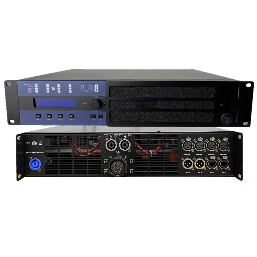 

LA8 4-channels Digital Power Amplifier 10000watts Class-D Professional Audio Amplifiers For Line Array or Subwoofer Speakers