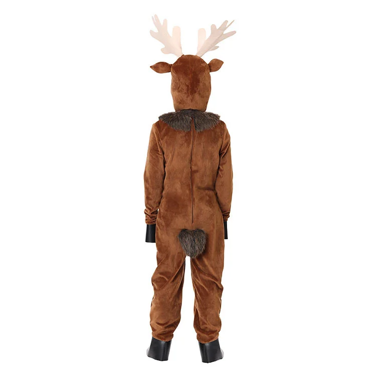 Costume de cosplay de renne de wapiti de Noël pour adultes et enfants, tenue parent-enfant, fête d'Halloween, nouveau