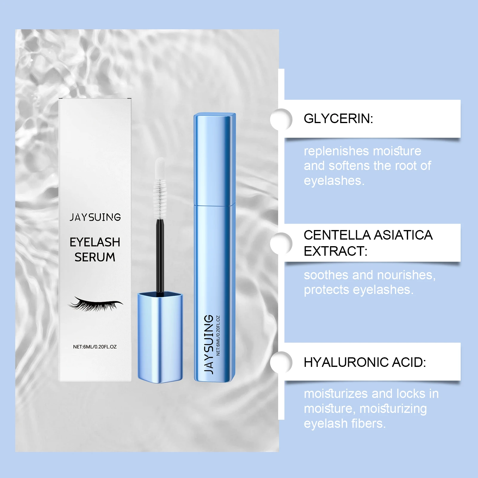 Jaysuing Eyelash Serum Gentle Daily Lash Care Serum For Natural Eyelash Conditioning Maintenance
