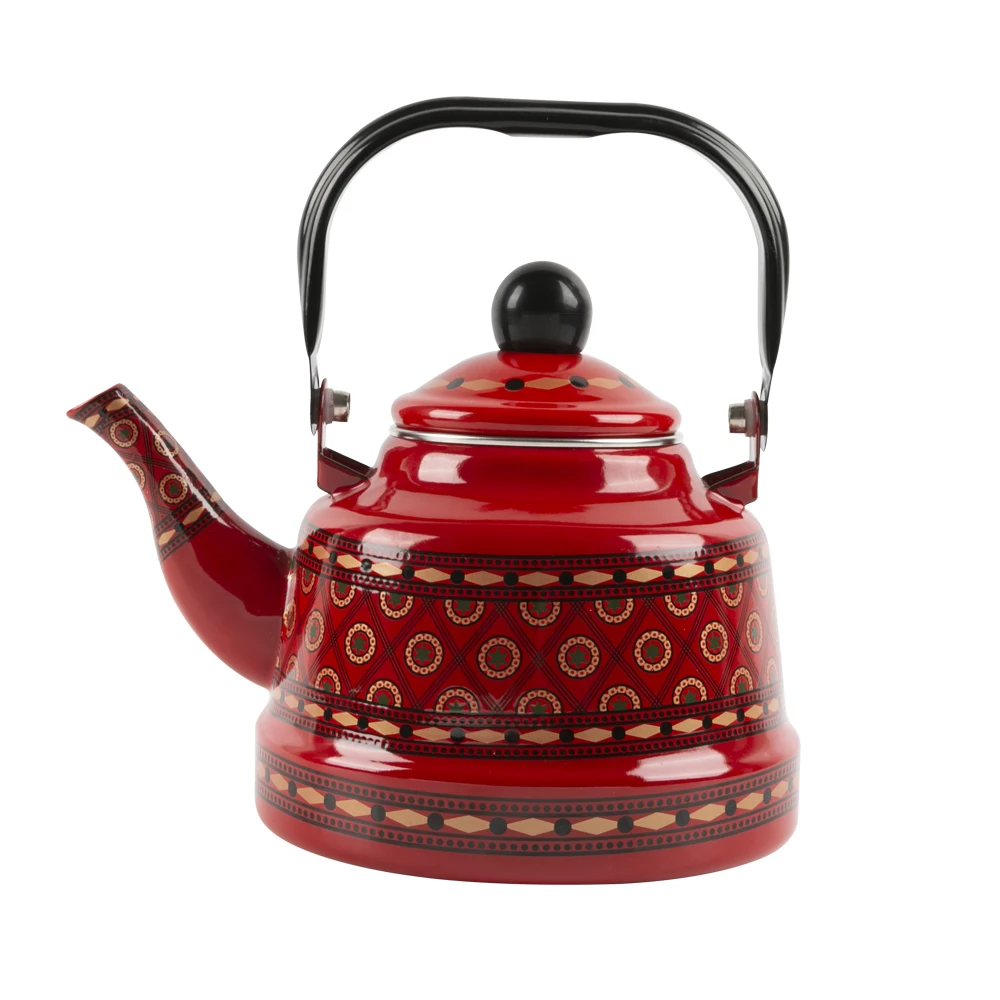 

Foreign trade original enamel bright red enamel kettle, coldtea kettle, induction cooker, gas fired enamel water