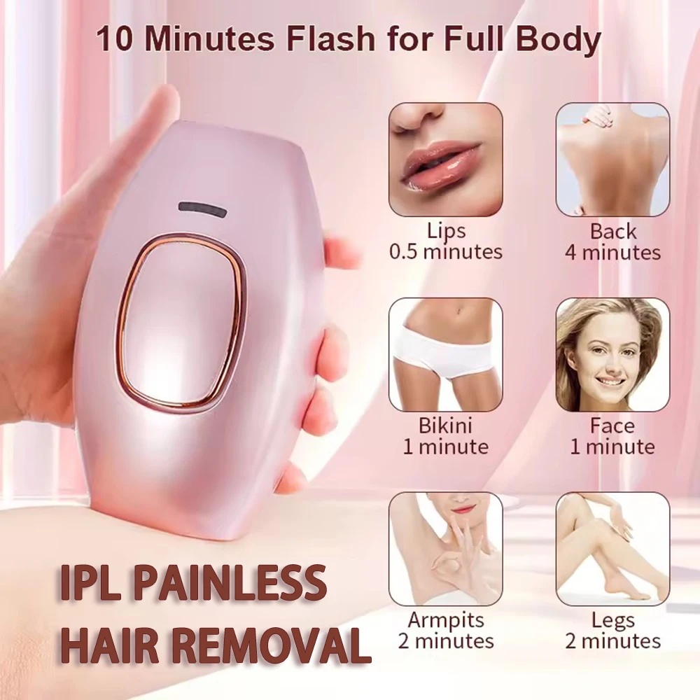 Electric Laser Depilador Home Use Device Set Whole Body Handheld Painless Hair Removal Device