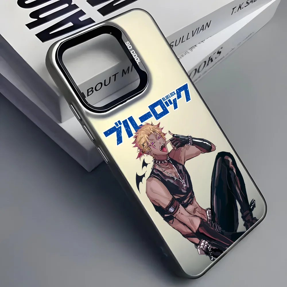 

B-BLUE LOCK S-Shidou Ryuusei Phone Case For iPhone 16 15 14 13 12 11 Pro Max Black Matte Multicolor Laser Metallic Aurora Cover