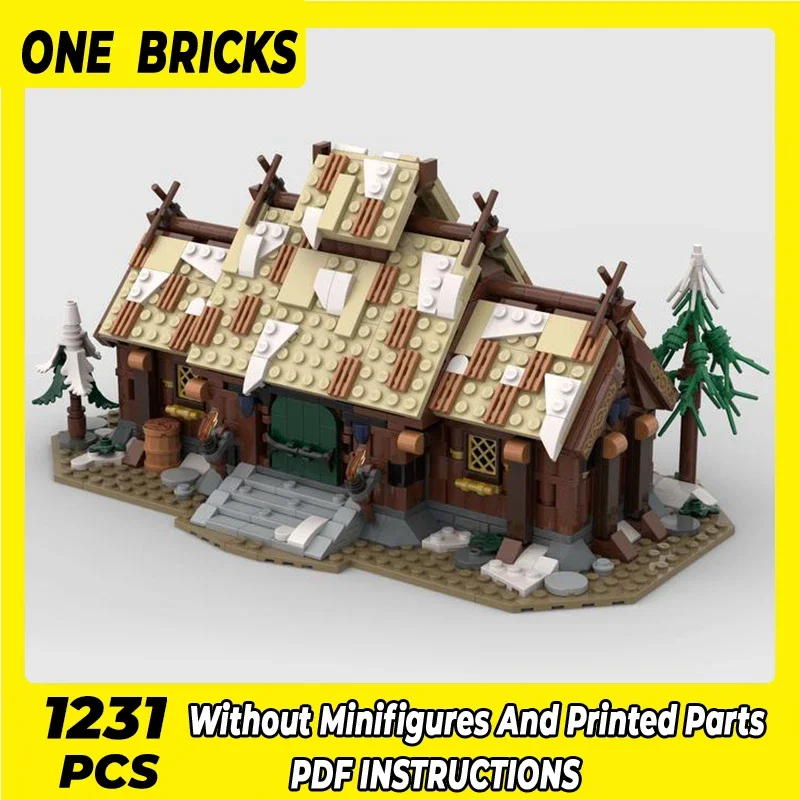 

Medieval Street View Model Moc Building Bricks Viking House Technology Modular Blocks Gifts Christmas Toys DIY Sets Assembly