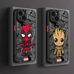 Deadpool Groot Venom Phone Case for Oppo A96 A94 A78 A76 A74 A72 A58 A57 A54 A38 A17 A16 A15 4G 5G Matte Transparent Hard Cover