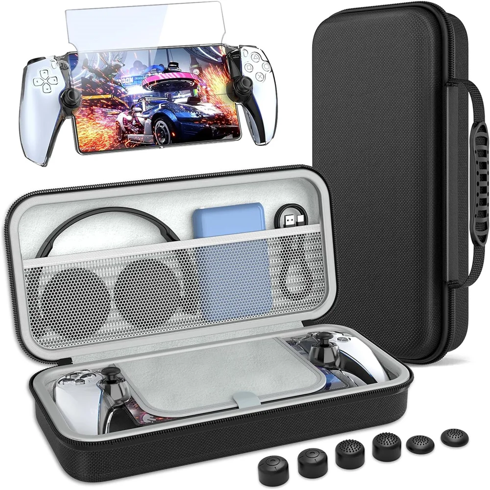 Carrying Case for PlayStation Portal Remote Player, PS5 Portal Accessories Bundle with PS Portal Travel Case Protective Case