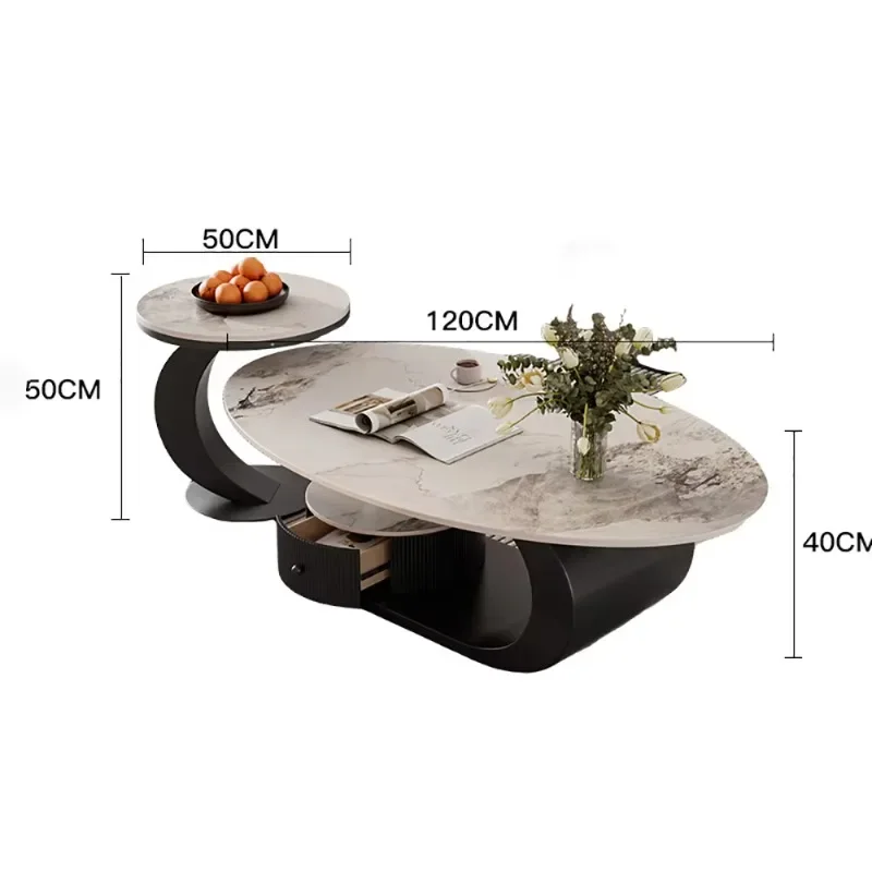 Nordic Display Coffee Table Luxury Modern Coffee Table Trendy Vintage Side Table Basse De Salon Living Room Furniture