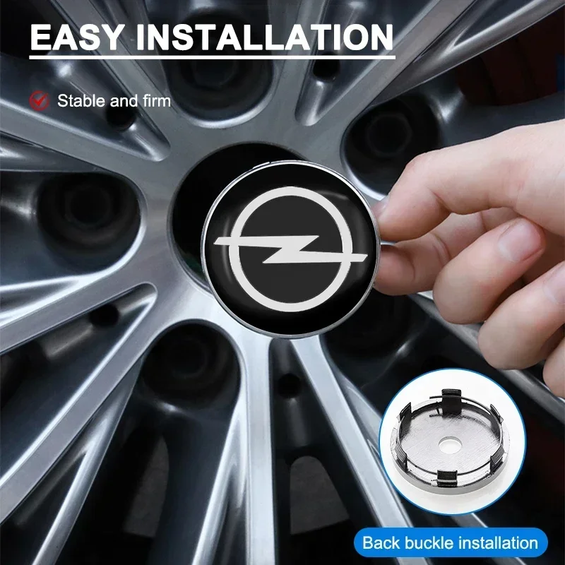 4pcs 60mm Car Wheel Center Hub Cap Rim Cover Emblem Sticker For Opel Corsa Astra Insignia Vectra Zafira Meriva Mokka Grandland