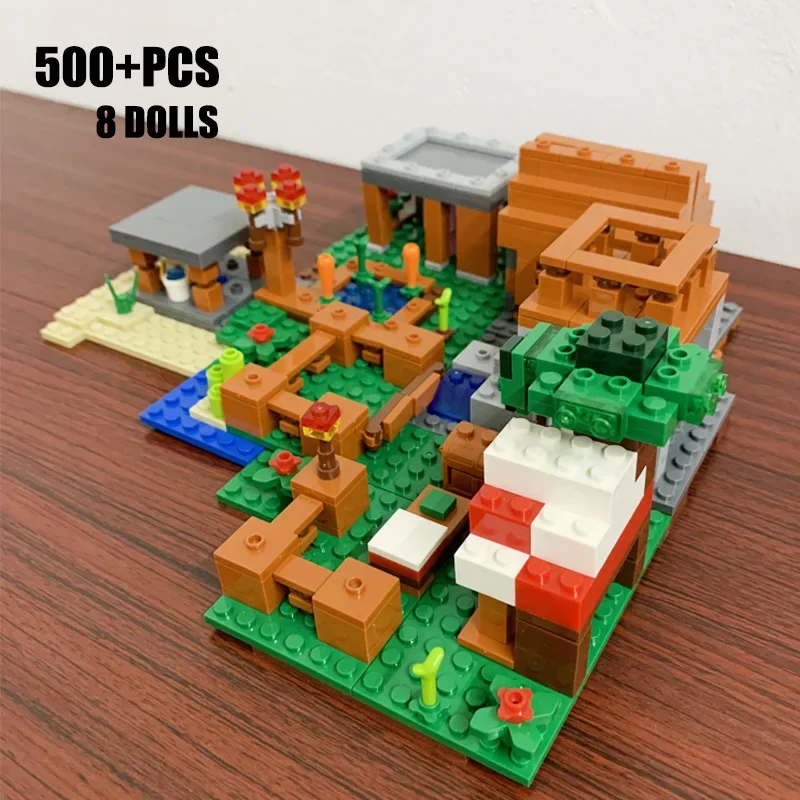 Creative Mini Village Farm Model Building Blocks Toys Birthday Gift