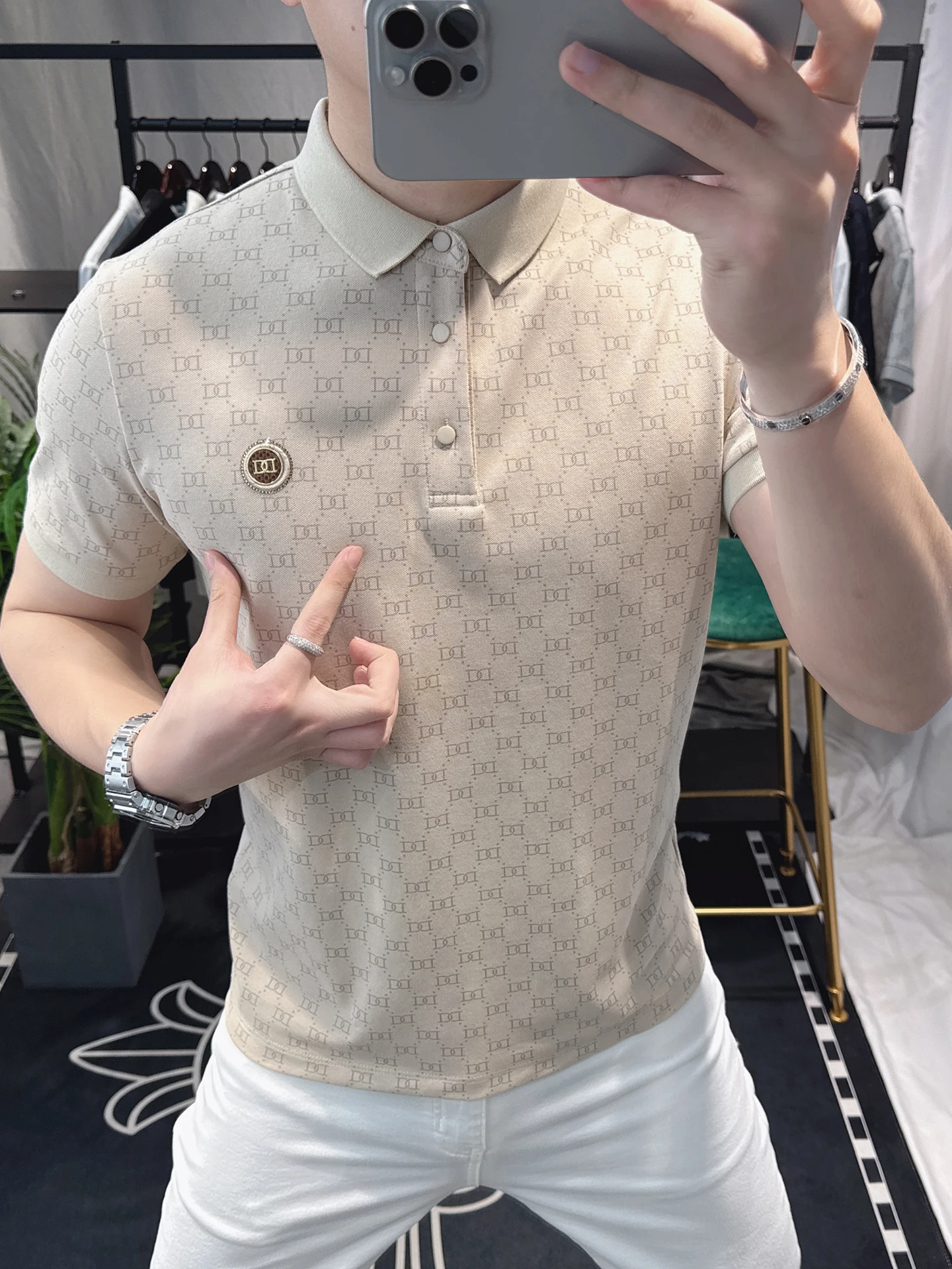 

Мужская футболка ZhanChao, новая летняя повседневная футболка с коротким рукавом и принтованным воротником, дышащая, впитывающая пот, мягкая и удобная...