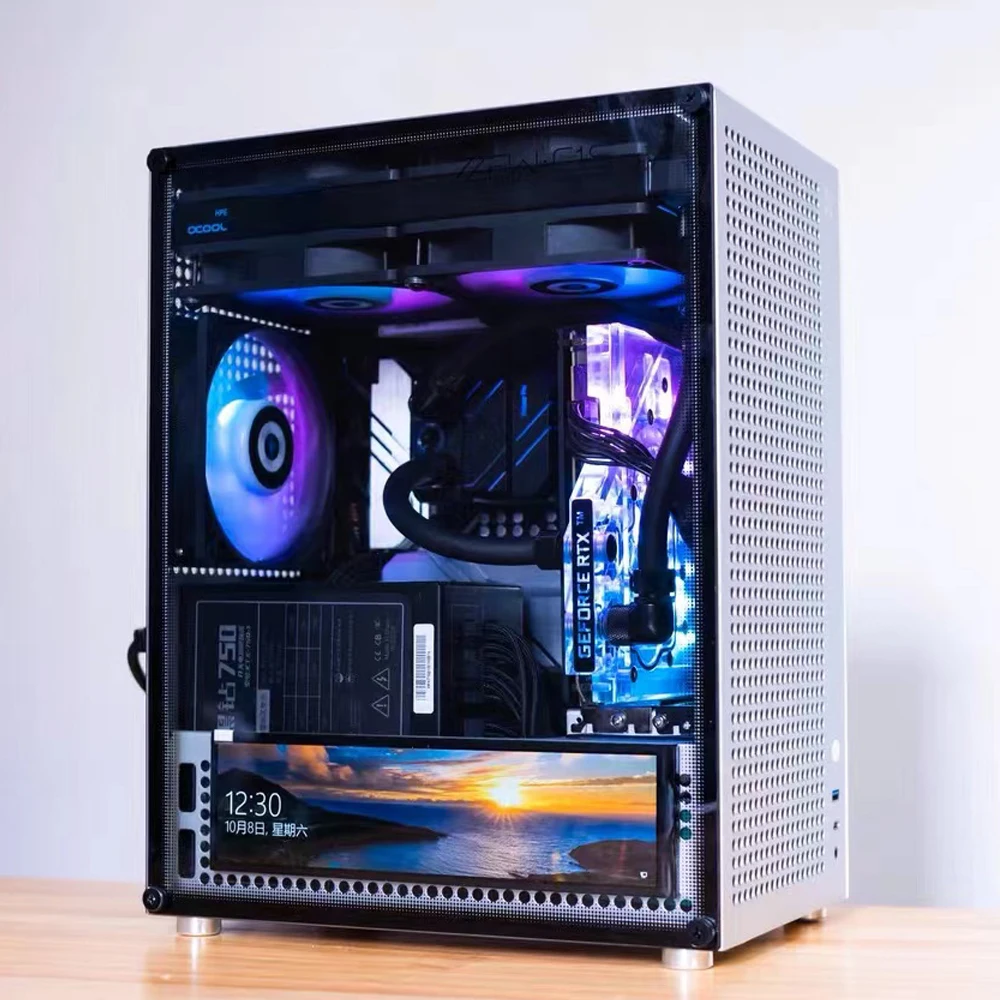 NEW Arrival)ZZAW C1S MATX ITX Aluminum Alloy Computer Case,240