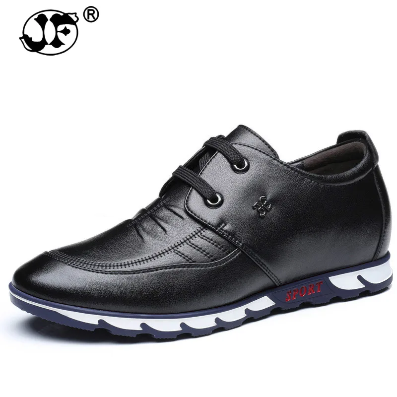 

Men's Spring Shoes 2021 Casual Leisure Shoe Leather Brand Men Fashion Flat Height Increase Designer Footwear ujko