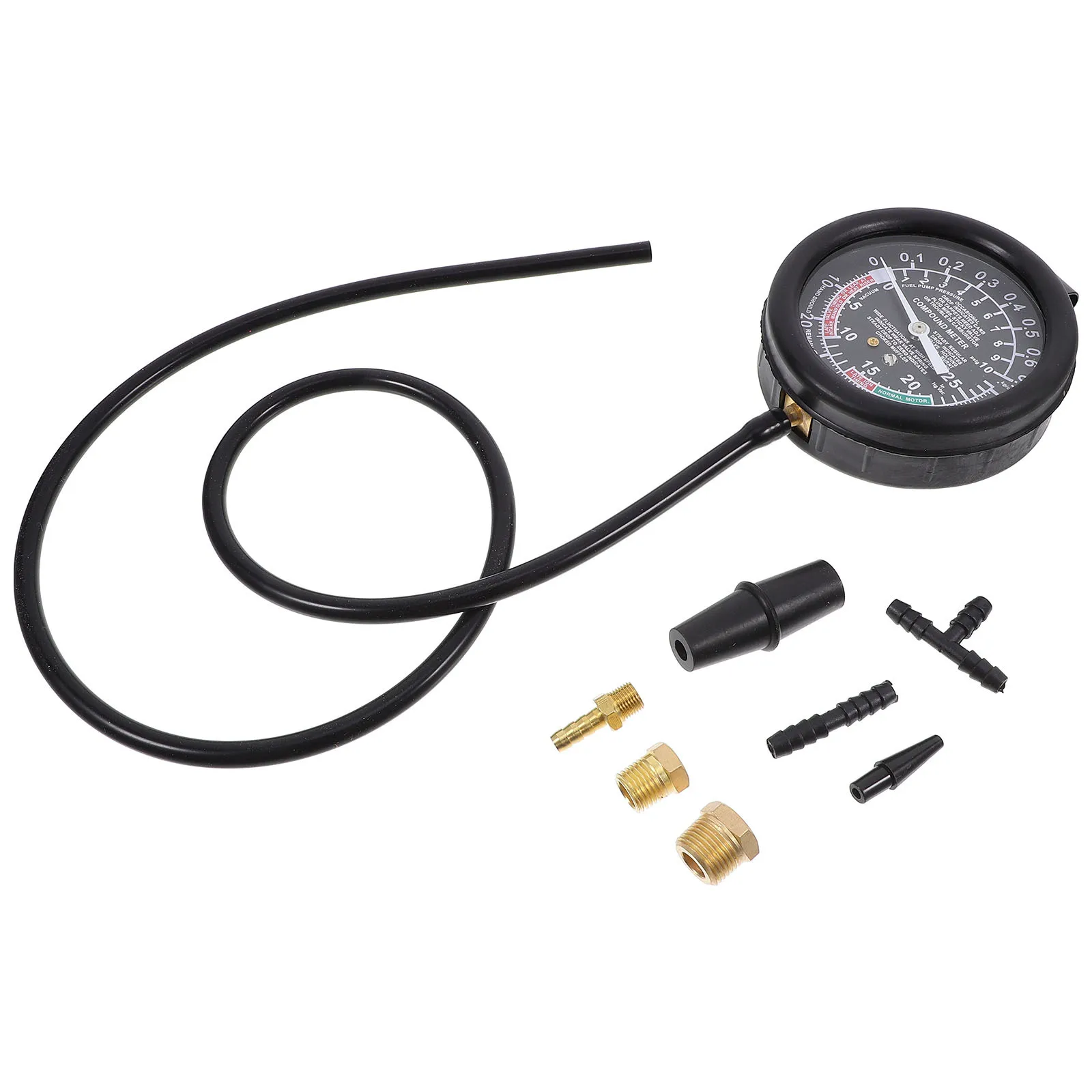 

-1 Манометр вакуума, комплект тестера давления масла для бензинового двигателя, топливной системы, предупреждение о низком масле, автомобильный манометр, в комплект входит