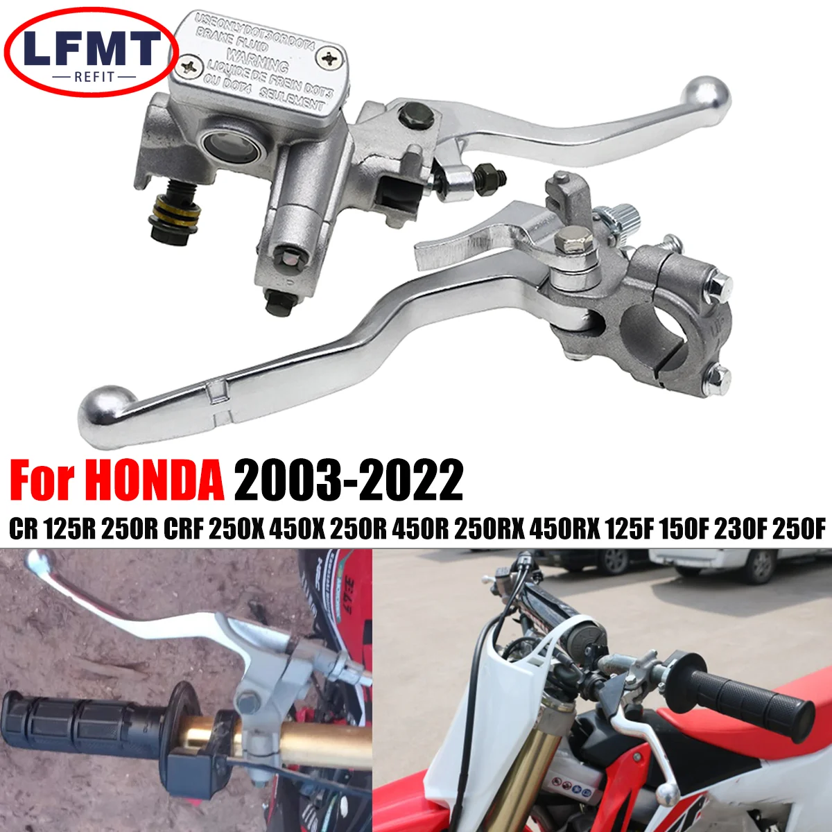 22mm Handlebars Brake Master Cylinder Clutch Levers For Honda CR250R 125R CRF125F 150F 230F 250F 250R 450R 250X 450X 250RX 450RX