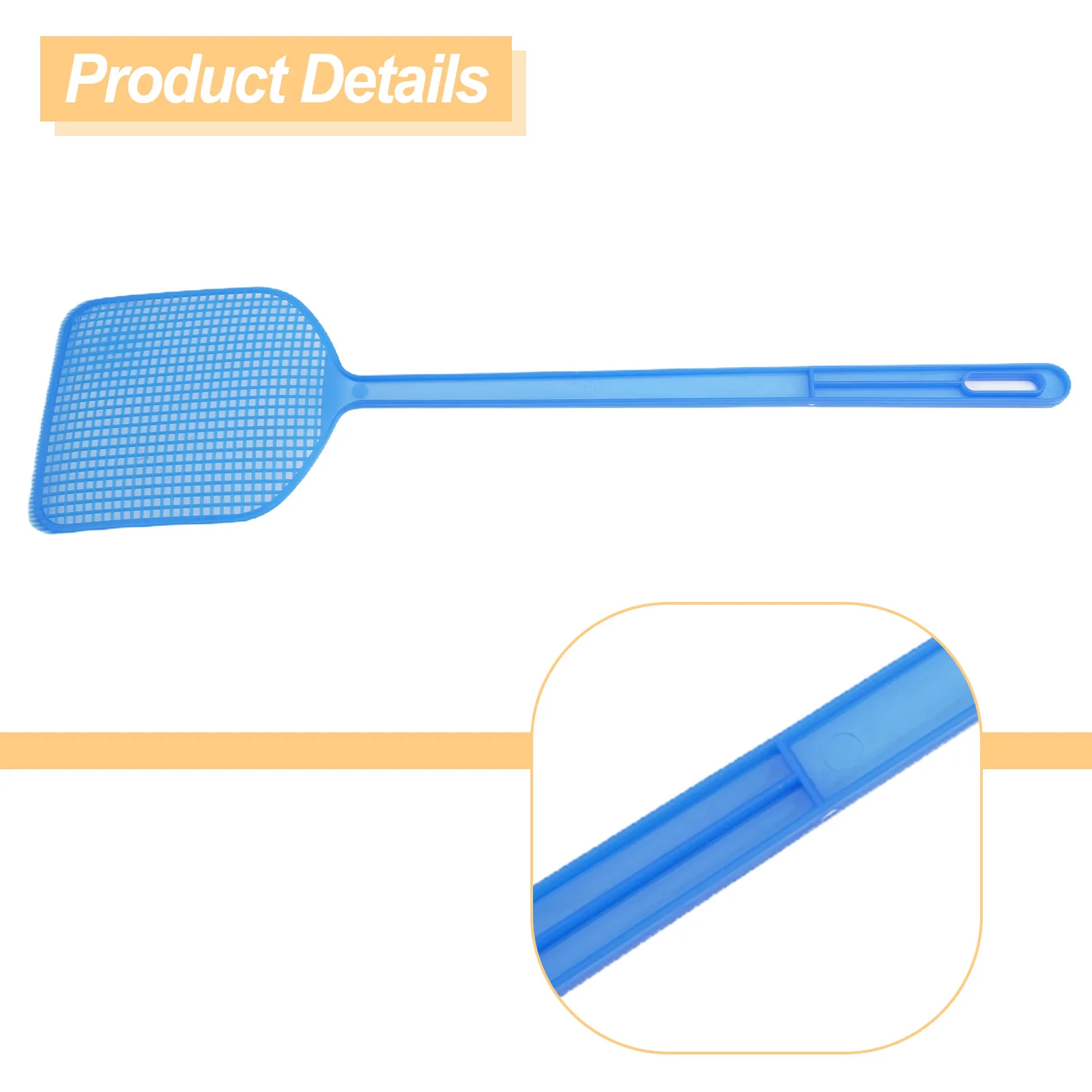 5 Pack Fly Swatter with Long Handle for Indoor Outdoor Use Plastic Build Designed for Extended Reach Performance