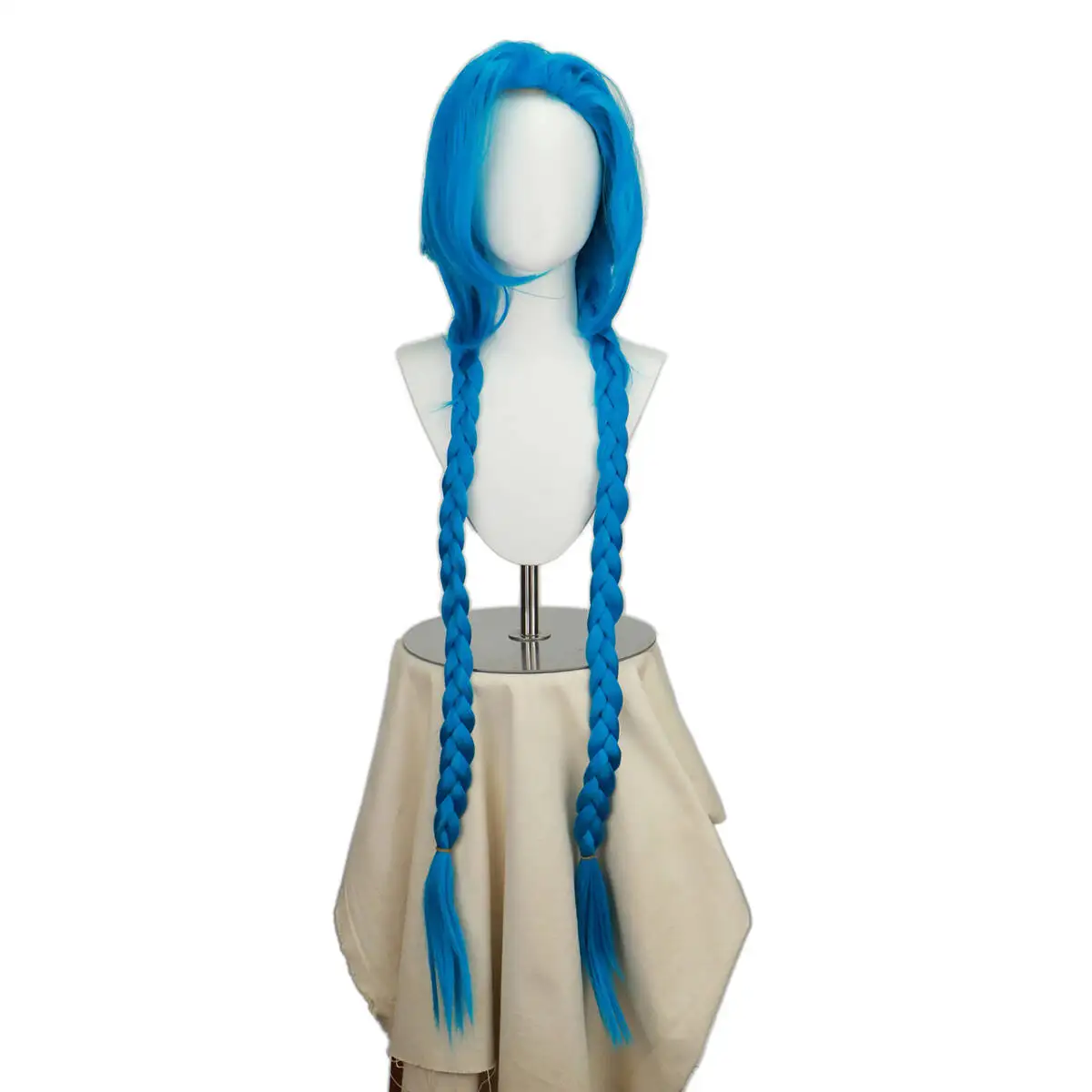 “League of Legends” Jinx Cosplay Wig with Blue Braids, Heat-Resistant Synthetic Fiber, Comic Convention & Gaming Wig - view 2