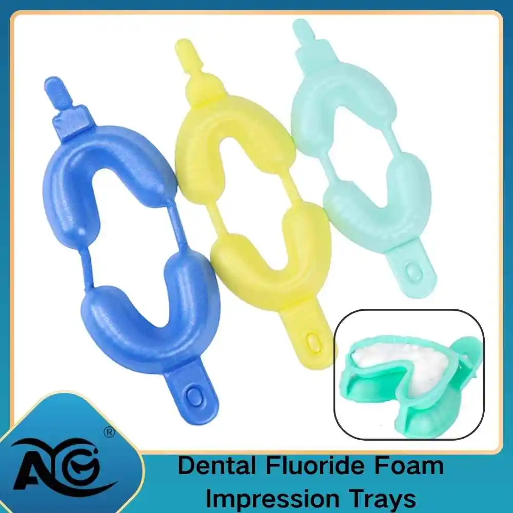 

AG Dental Disposable Tray Fluoride Foam Impression Trays Dentistry Instrument Dentist Materials Large Medium Small 50pcs/Bag