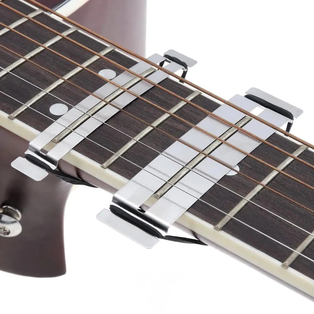 Set of 3 or 6 Guitar Fretboard Protector Guards with Fixed Elastic Rope for Scratch Prevention During Polishing and Fret Filing