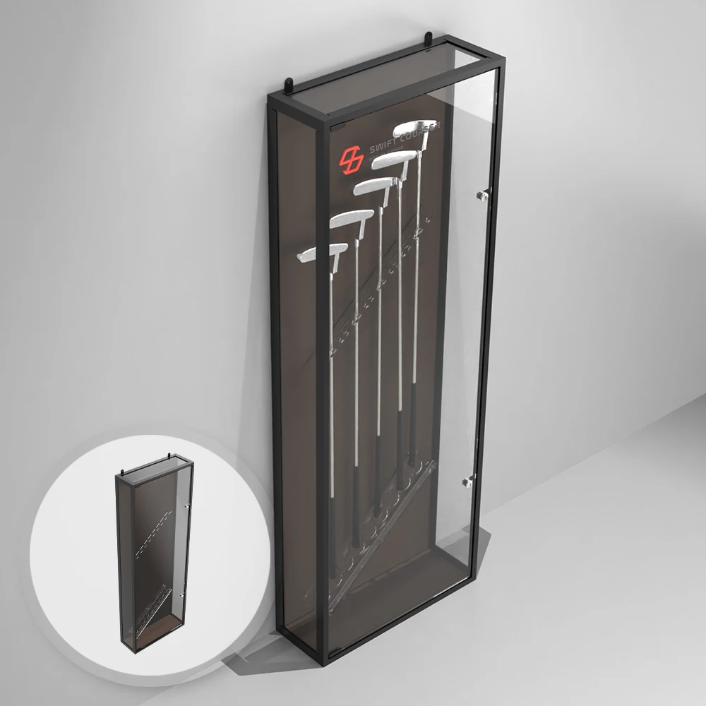 

Top Quality Easy Assembly Iron Golf Club Storage Display Case Boxes Custom Logo For Sale