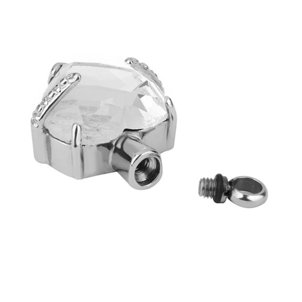 

Heart Shape Ash Memorial Necklace Glass Heart Shape Crystal Pendant Crystal Keepsake Pendant Jewelry For Cremation White