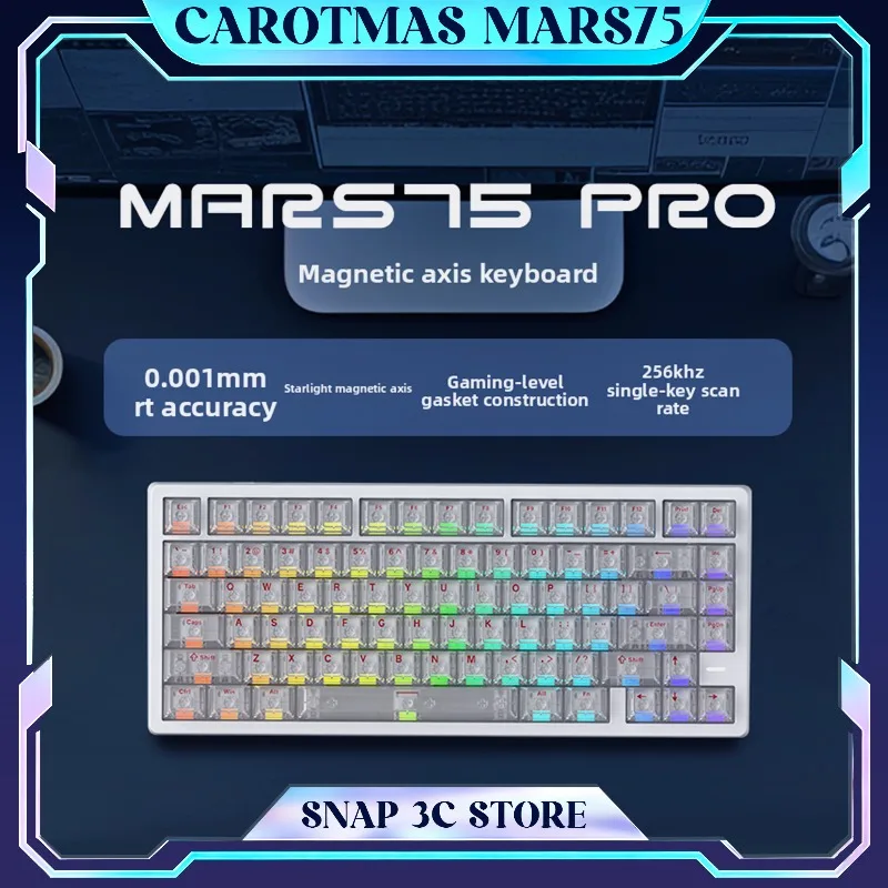 

Carotmas Mars75 NearLink Magnetic Switch Keyboard Pro 8K Polling Rate 75% Layout Esports Mechanical Keyboard Rapid Trigger SOCD
