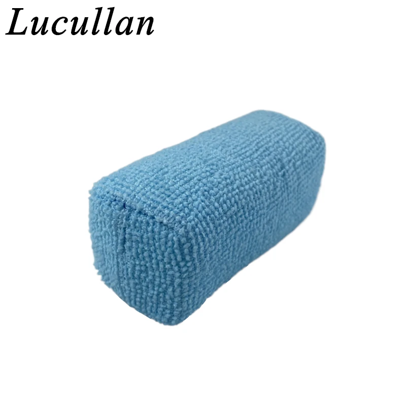 Lucullan 9cm niebieskie podstawowe ubrania z mikrofibry aplikator do woskowania Nano powłoka ceramiczna gąbka