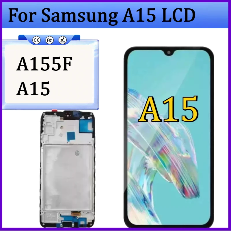 

Новый TFT/OLED дисплей для Samsung A15 LCD A155F, сенсорный экран с рамкой для Samsung Galaxy A15