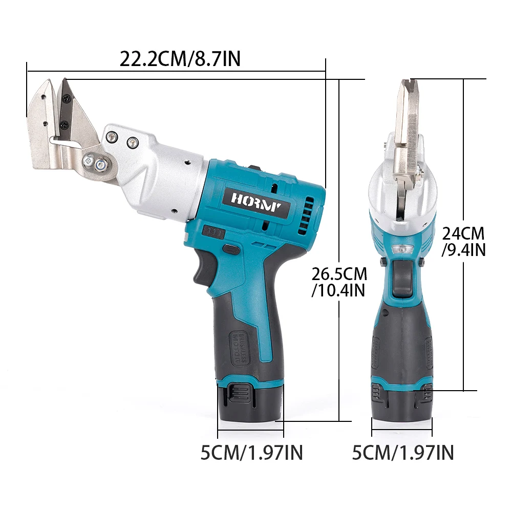 Cesoie elettriche per stagno a due velocità Hormy 12V, taglio da giardinaggio alimentato al litio, compatibili con batterie Makita