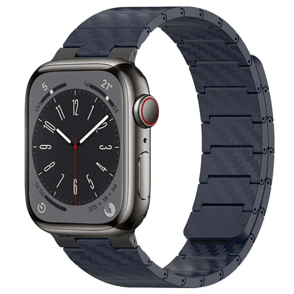 Carbon Fiber Strap for Apple Watch band 45mm 41mm 44mm 40mm 42mm 38mm 49mm Magnetic bracelet iWatch Series Ultra 8 7 6 5 4 3 SE