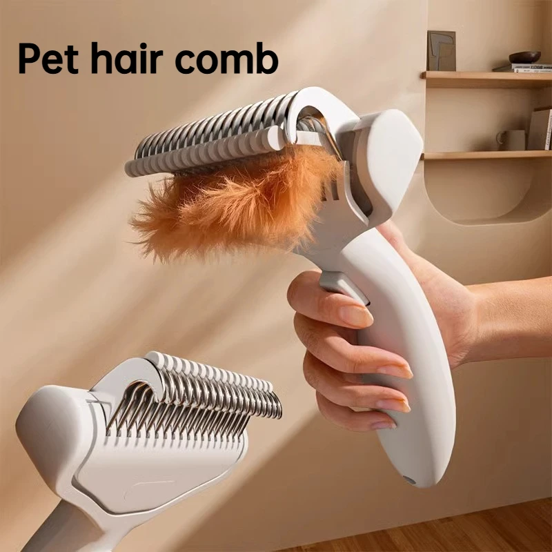 Peine para Pelo de Mascotas, Removedor de Pelo de Perro, Cepillo para Mascotas, Accesorios para Mascotas, Peine Fino para Aseo de Mascotas, Removedor de Pelo de Gato, Esencial para Dueños de Mascotas