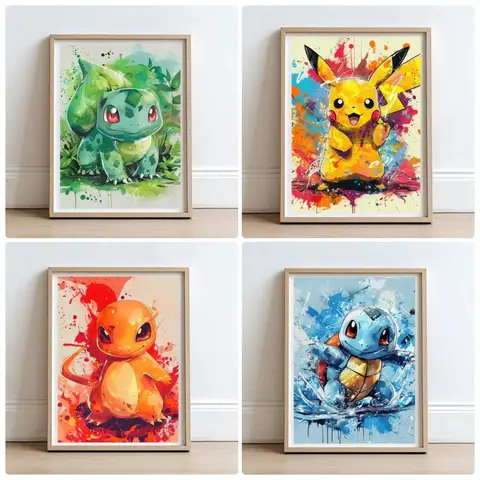 Jigsaw Puzzles for Adults -Anime Pokemon Pikachu Charmander  - Jigsaw Puzzle Home Decor Adults Puzzle Games Family Fun Puzzles