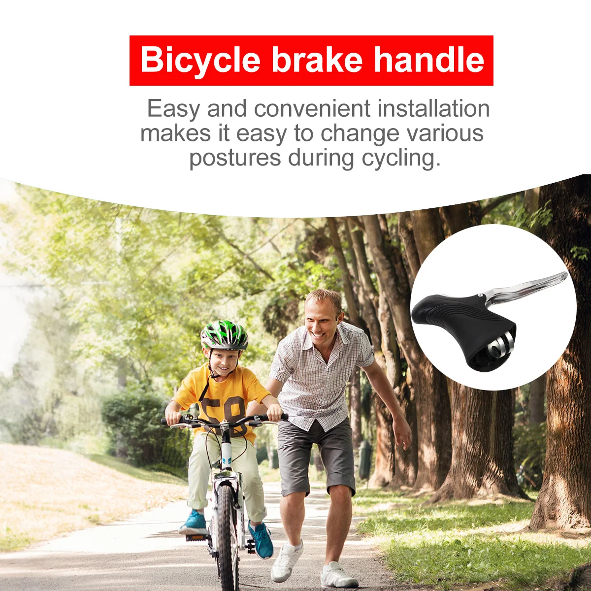 

1Pair Professional Aluminum Alloy Bike Brake Clamp Ergonomic Design Easy Installation Anti-Skid Surface Cycling Parts