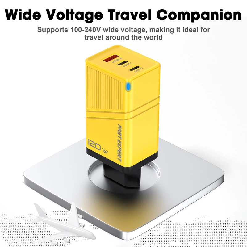 Lenovo 120W Ladegerät mit USB 2PD ACC Multi-Port Schnellladeadapter EU US UK Stecker für Xiaomi Huawei iPhone 18 17 16promax 2026 – Detail 8