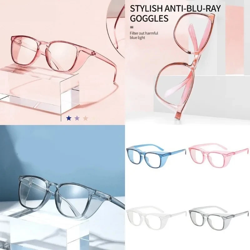 Schutzbrille, beschlagfrei, mit Seitenschutz, Blaulichtfilter, für Herren und Damen, Lesebrille