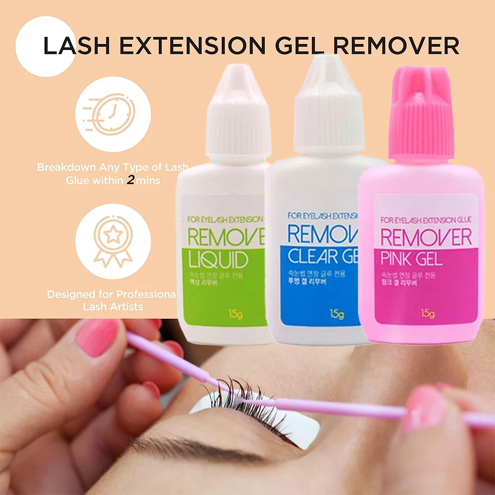 100PCS/Lot SKY Eyelash Glue Remover Liquid Quick Removel Lash Cleanser Lash Glue Remover Pink Gel Original Korea Makeup Tools