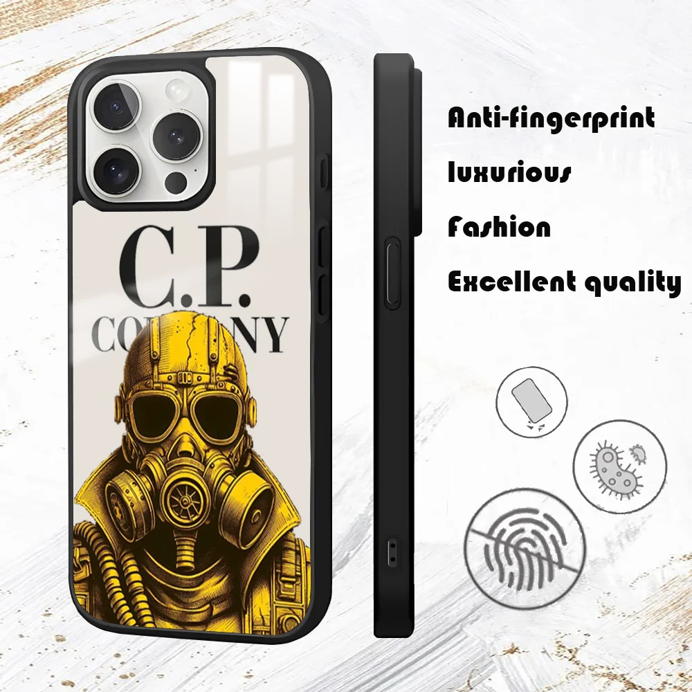 Paul Mask Male  For P-CompanyS Phone Case For iPhone 16 15 14 13 12 11 Pro Max Plus Mini PC Mirror Fashion  phone case