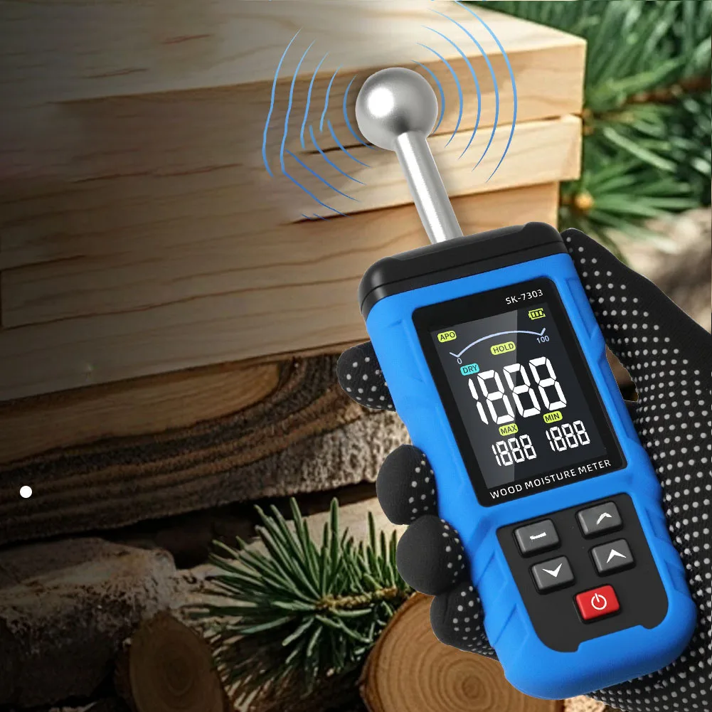Moisture Detection Meter for Interior For Walls Wood Panels and Plaster Using Contactless Spherical Sensor Tech