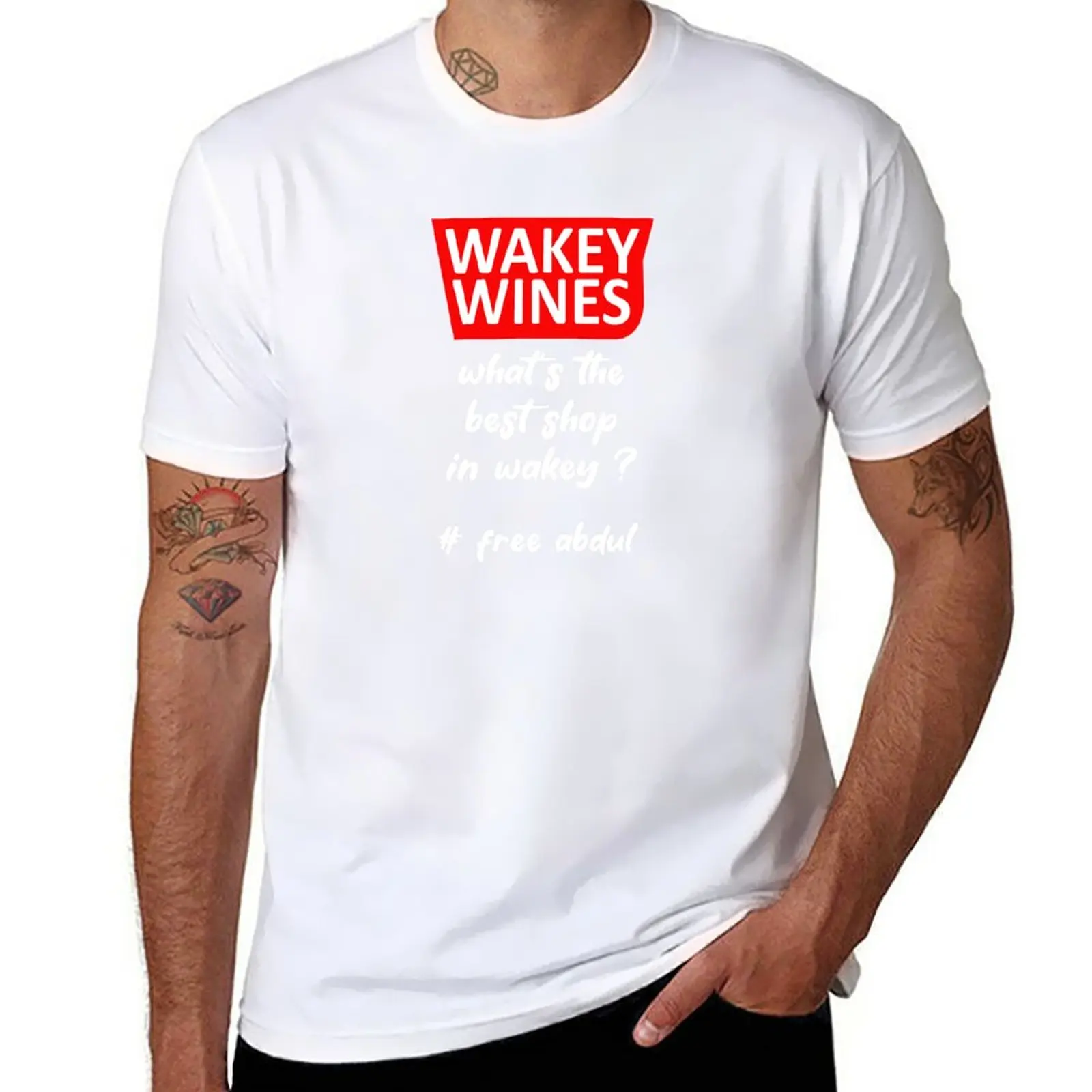 New wakey wines shop T-Shirt plus size t shirts black t shirt quick drying shirt Short sleeve mens graphic t-shirts big and tall