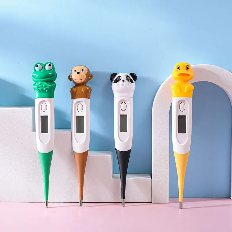 Medical Digital Baby Child Adult Pet Soft Flexible Tip Cute Celsius Body Cartoon Thermometer Fever Temperature Measurement Tool