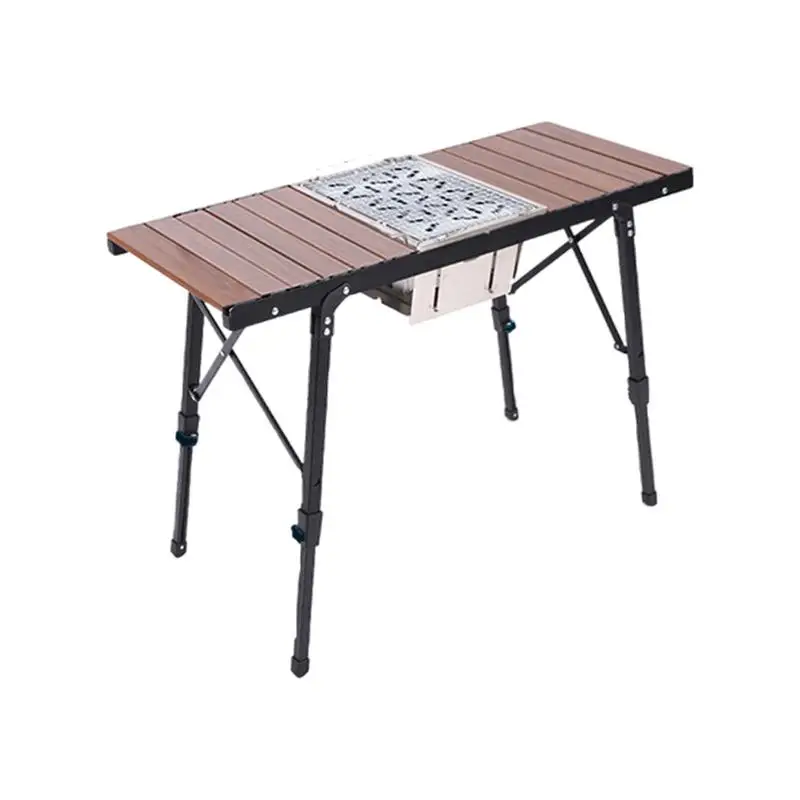 

Folding Camping Table Camping Compact Aluminum Alloy Picnic Table Portable Indoor Outdoor Aluminum Dining Table For Party And